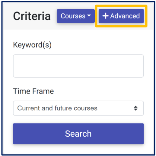 The Concourse search panel